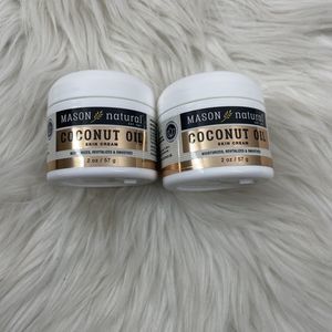 (2) Mason NATURAL COCONUT OIL Skin Cream 2 Oz